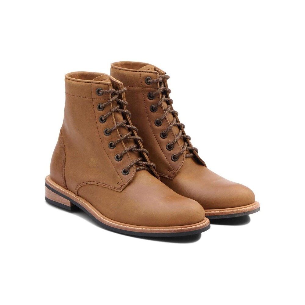Nisolo Amalia Boots Womens SZ 5 Leather Lace Up‎ Tobacco Brown $260